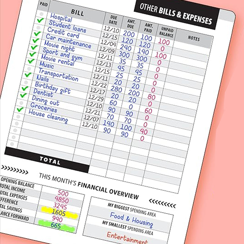 Lisslune | Invoice Payment Management Book