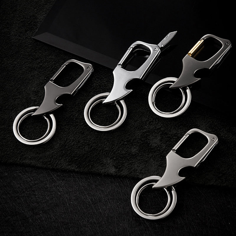 Lisslune | Multifunctional Bottle Opener with Pendant and Metal Double Ring Keychain