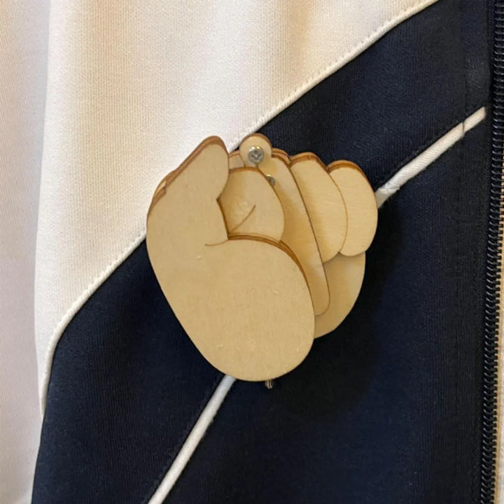 Lisslune | Funny Wooden Finger Brooch