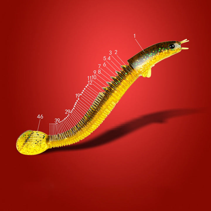 Lisslune | New Design Angler Dragon Hole Bait 46 Sections Soft Bait