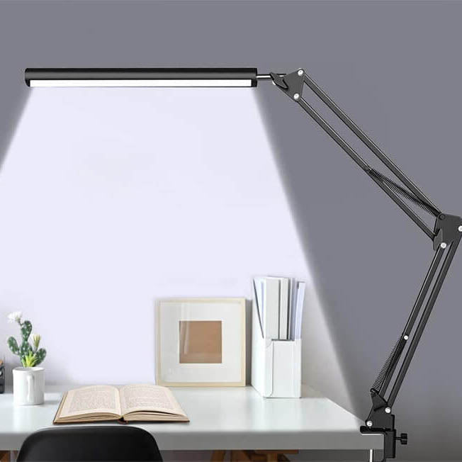 Lisslune | LED Foldable Long Arm Clip Eye Protection USB Reading Table Lamp