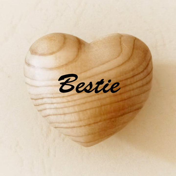 Lisslune | Small Pocket Hug Wooden Heart Token
