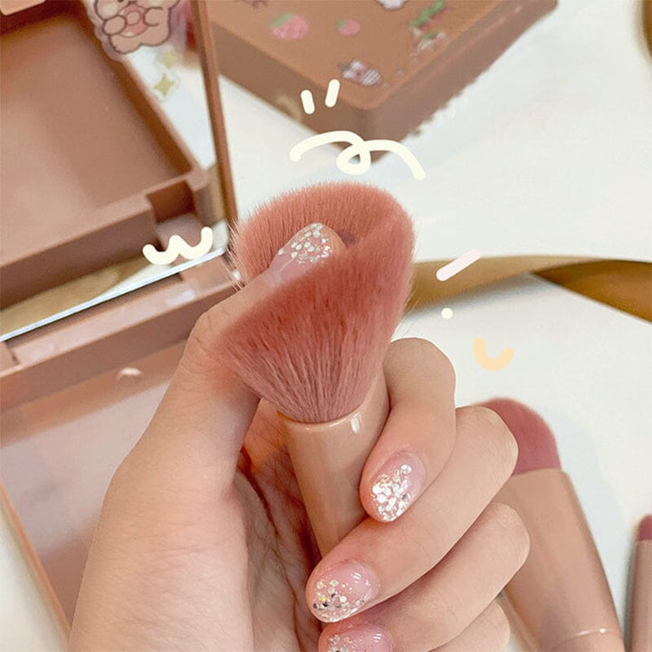 Lisslune | Portable Makeup Brush with Mirror
