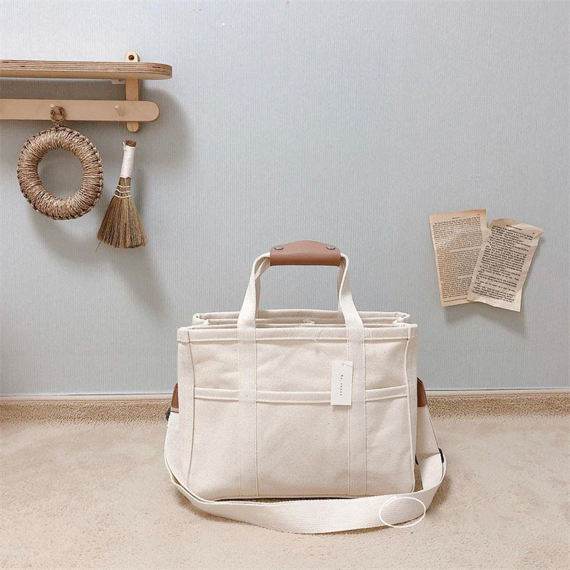 Lisslune | Solid Color Canvas Shopper Bag
