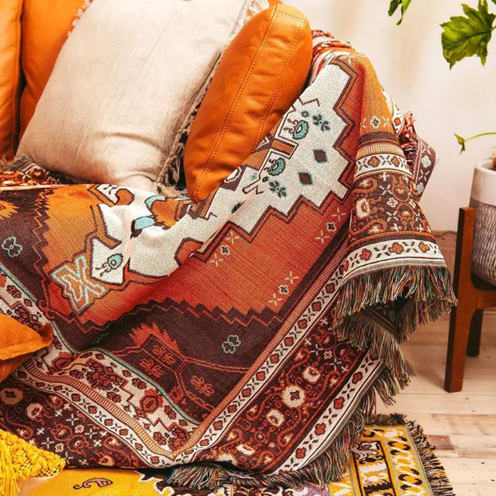 Lisslune | Boho Chic Patterned Throw Blanket