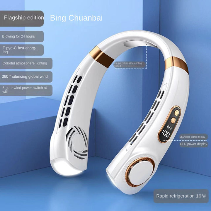 Lisslune | Digital Display Wearable Neck Fan