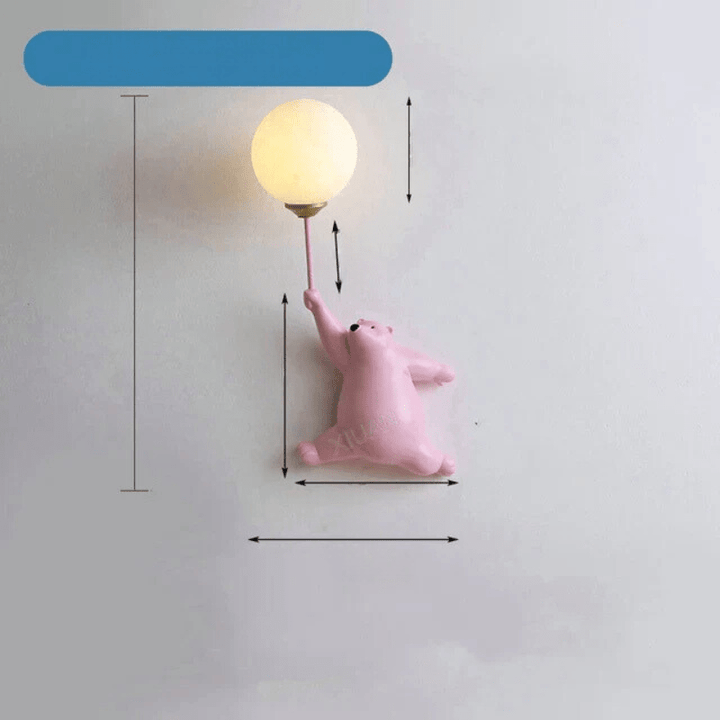Lisslune | FairyGlow – Cartoon Wall Light for Kids | Magical Night Light with 3D Moon Design