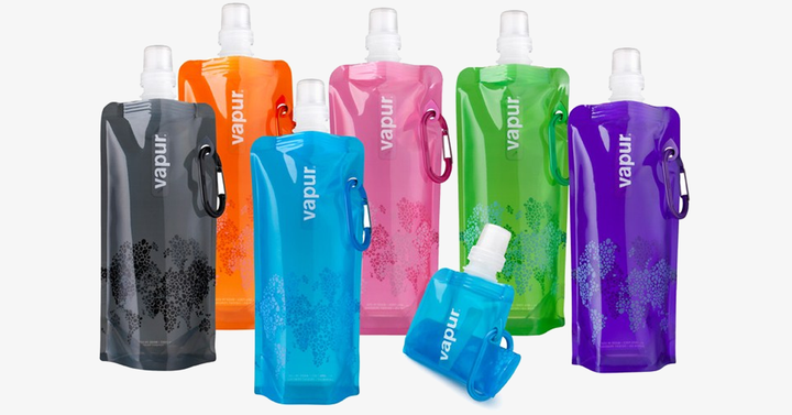 Lisslune | Portable bottles with carabiner clip – Easy to carry collapsible water bottles