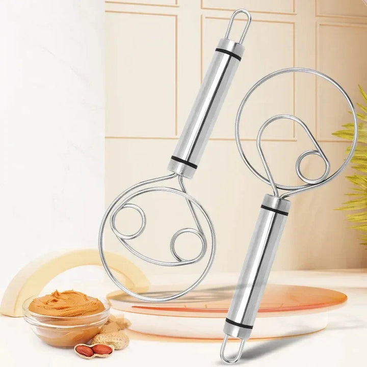 Lisslune | Robust Stainless Steel Danish Dough Whisk – Durable, Ergonomic Design for Versatile Baking & Cooking
