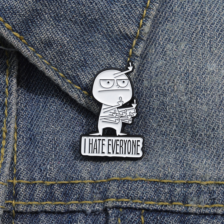Lisslune | I HATE ALL funny brooch