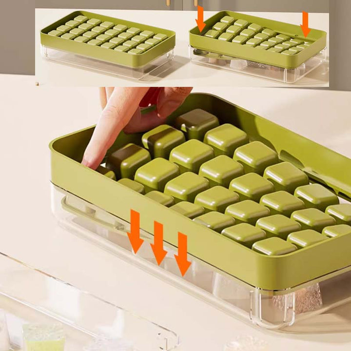 Lisslune | No dirty hands press ice grid molds