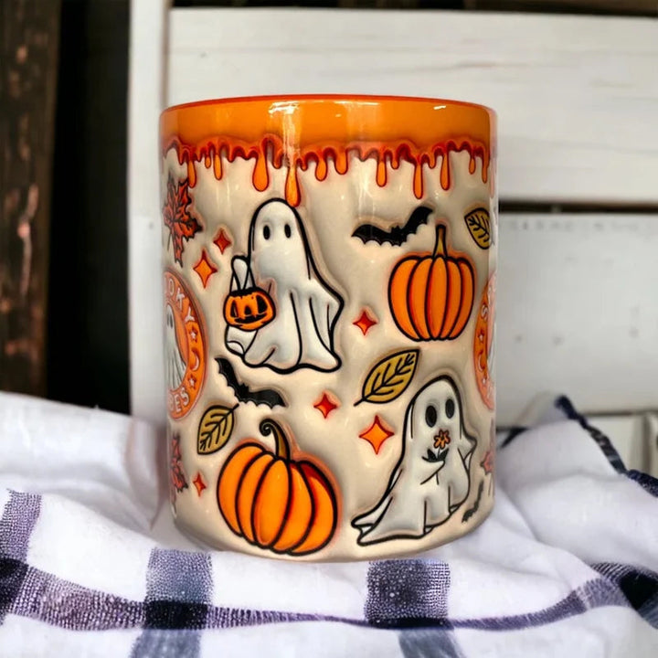 Lisslune | Pumpkin coffee mug with ghost
