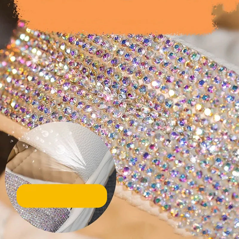 Lisslune | Glittering Rhinestone Heeled Sandals