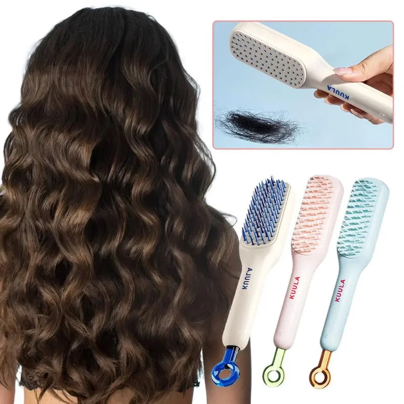 Lisslune | Self-cleaning anti-static massage comb