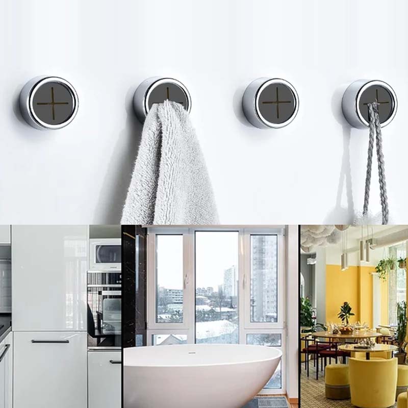 Lisslune | Round self-adhesive towel hooks for the kitchen