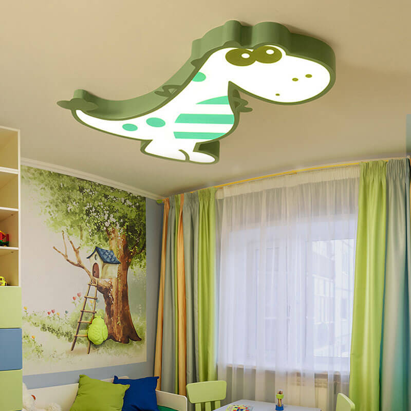 Lisslune | DinoBright LED Ceiling Light | Creative Dinosaur Design | Children's Room Lamp | Warm & White Light | Dimmable