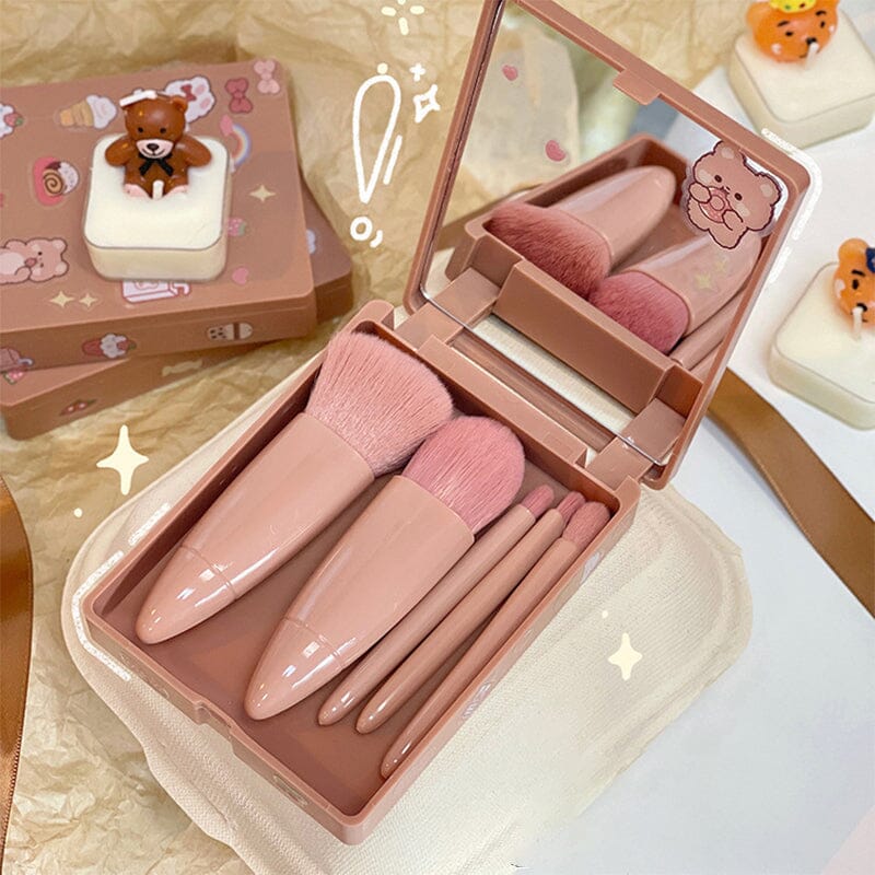 Lisslune | Portable Makeup Brush with Mirror