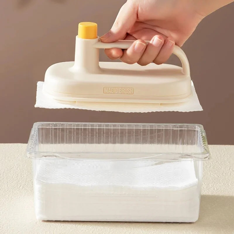 Lisslune | Kitchen cleaning brush & interchangeable disposable magic cloth