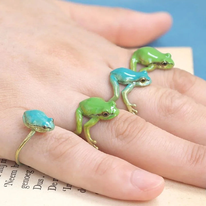 Lisslune | Latest-tree Frog Ring Earrings