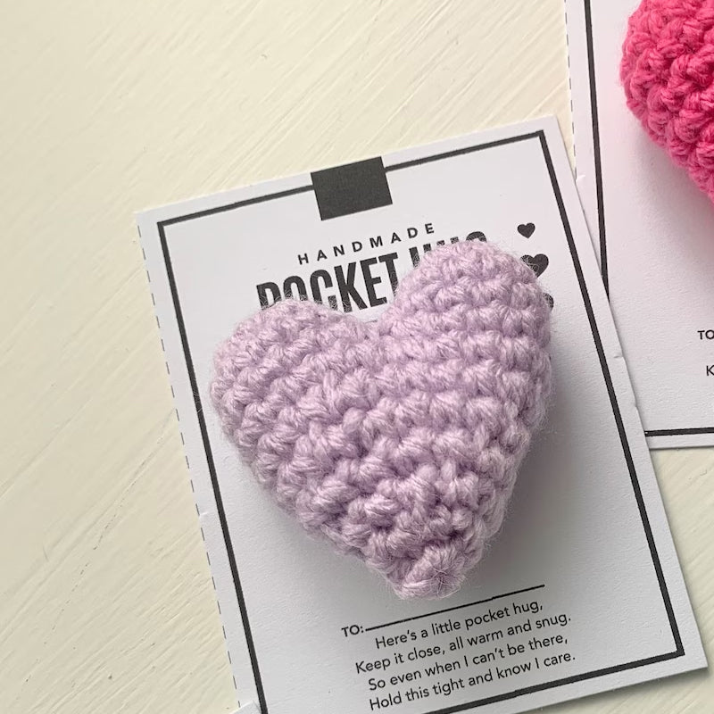 Lisslune | Pocket Hug Crocheted Heart Small Gift