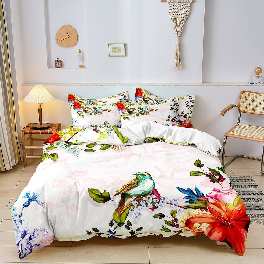 Lisslune | FlightBloom - Luxurious Floral and Bird Bedding