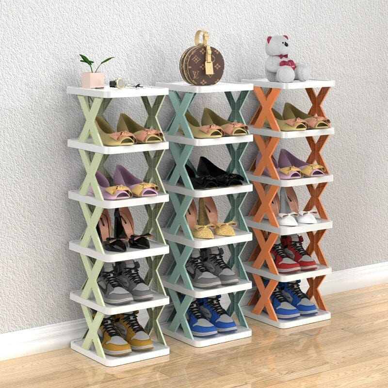 Lisslune | Foldable Multi-Layer Shoe Rack, Shoe Storage Organizer