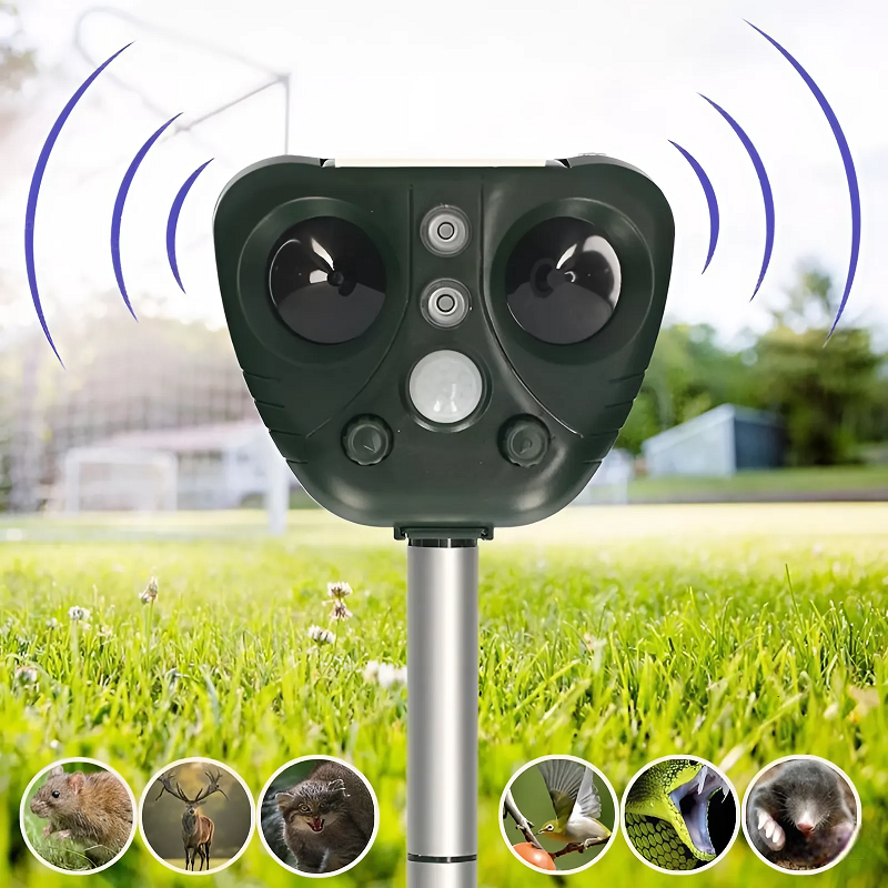 Lisslune | Ultrasonic Bird Repeller, Solar Powered