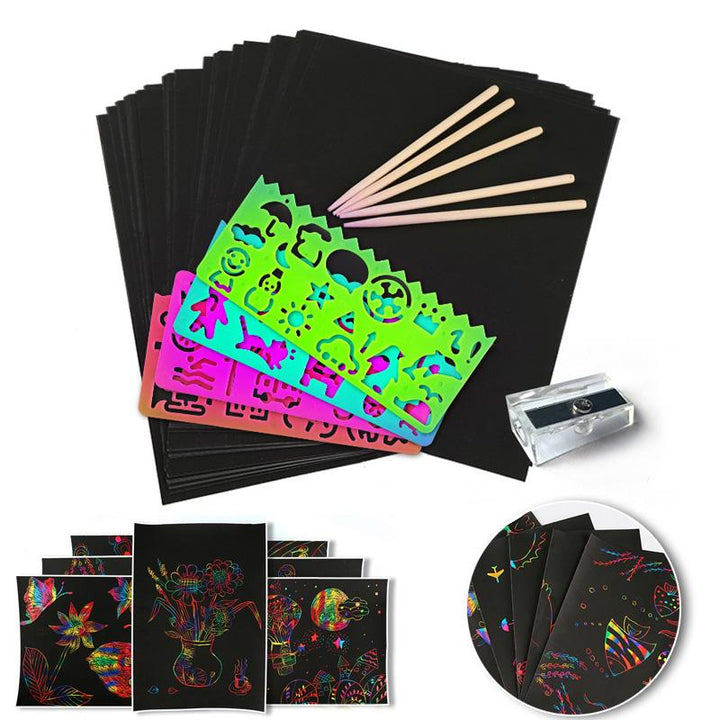 Lisslune | Colorful Rubbing Paper for Kids
