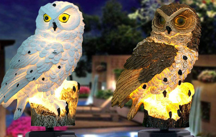Lisslune | Solar Garden Light Owl – LED Outdoor Light for Garden, Terrace and Balcony, weatherproof