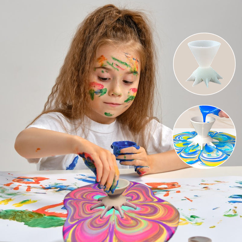 Lisslune | Pouring Colors Flower Split Art Cup