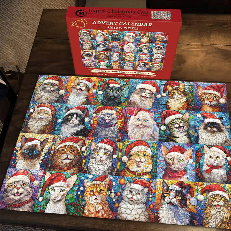 Lisslune | Christmas Cat Calendar Puzzle