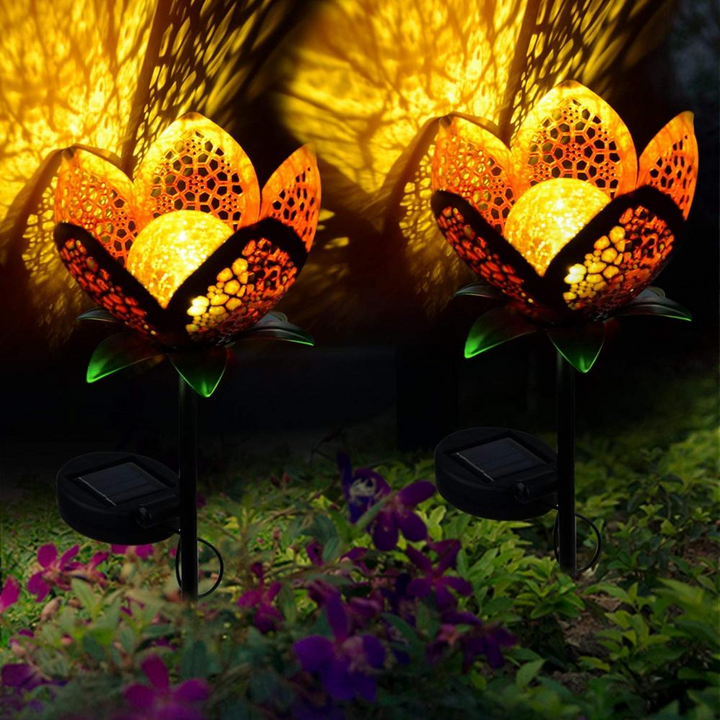 Lisslune | Solar Garden Light Lotus Flower – Decorative LED Outdoor Lighting for Garden and Yard