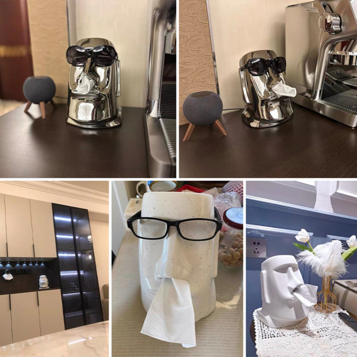 Lisslune | StatueTissue - unusual Moai scarf holder for stylish spaces