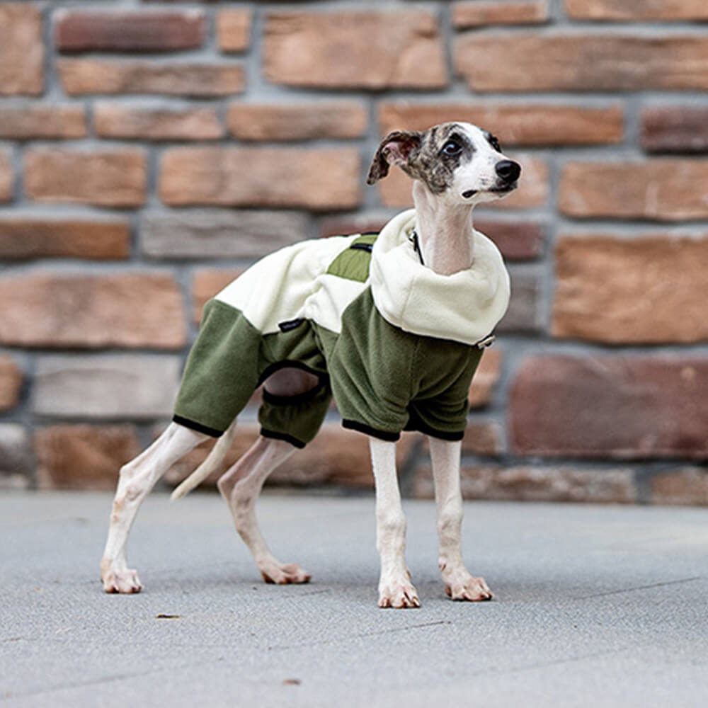 Lisslune | Full Protection Polar Fleece Dog Overall with Removable Collar