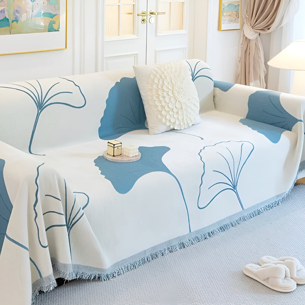 Lisslune | Pastoral Style Ginkgo Leaf Sofa Cover