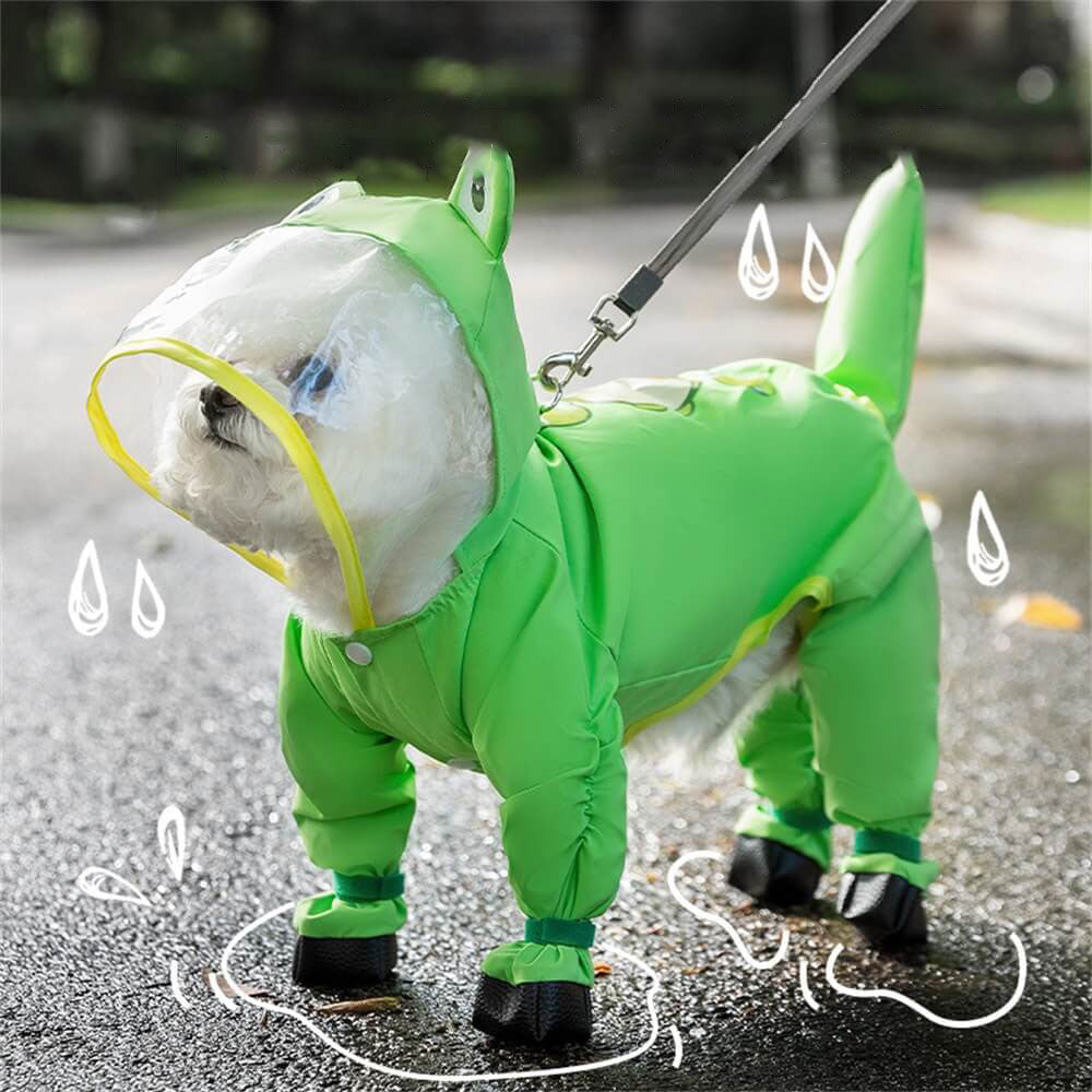 Lisslune | Dog Animal Shaped Overall Raincoat Waterproof Cover Including Tail