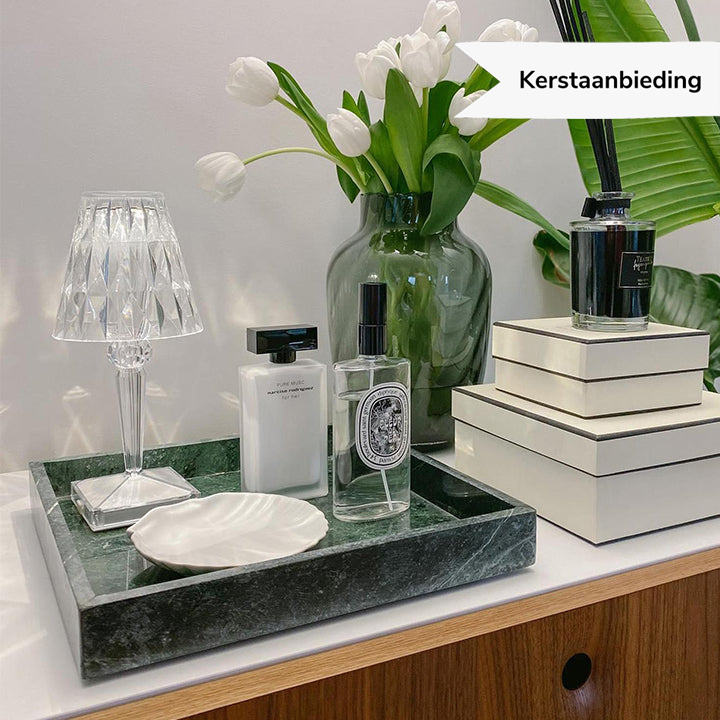 Lisslune | LuxeCrystal Premium LED Table Lamp | Wireless | Dimmable Crystal Lighting | Mood Light & Decoration