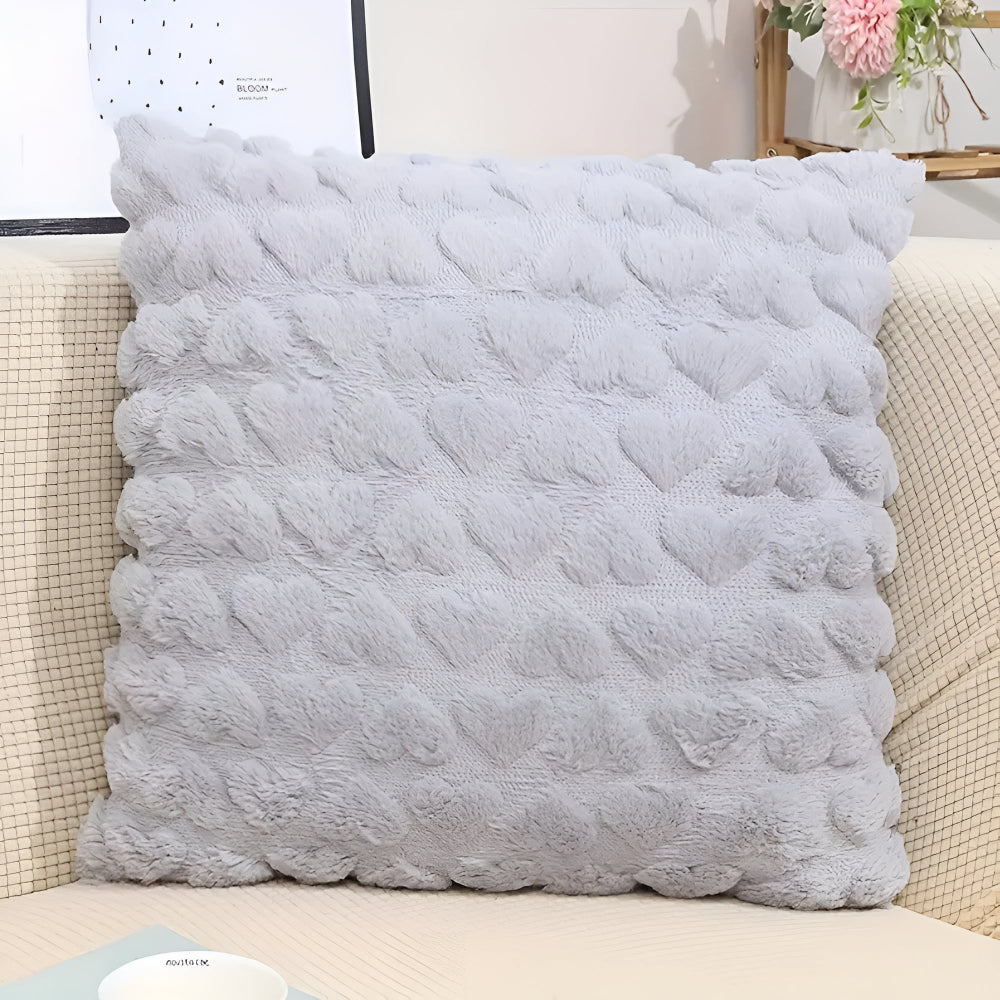 Lisslune | Plush Heart Cushion Cover