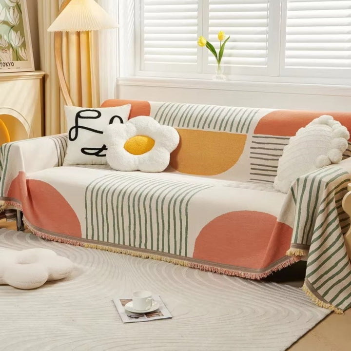 Lisslune | Meringue Chenille Geometry Sofa Cover