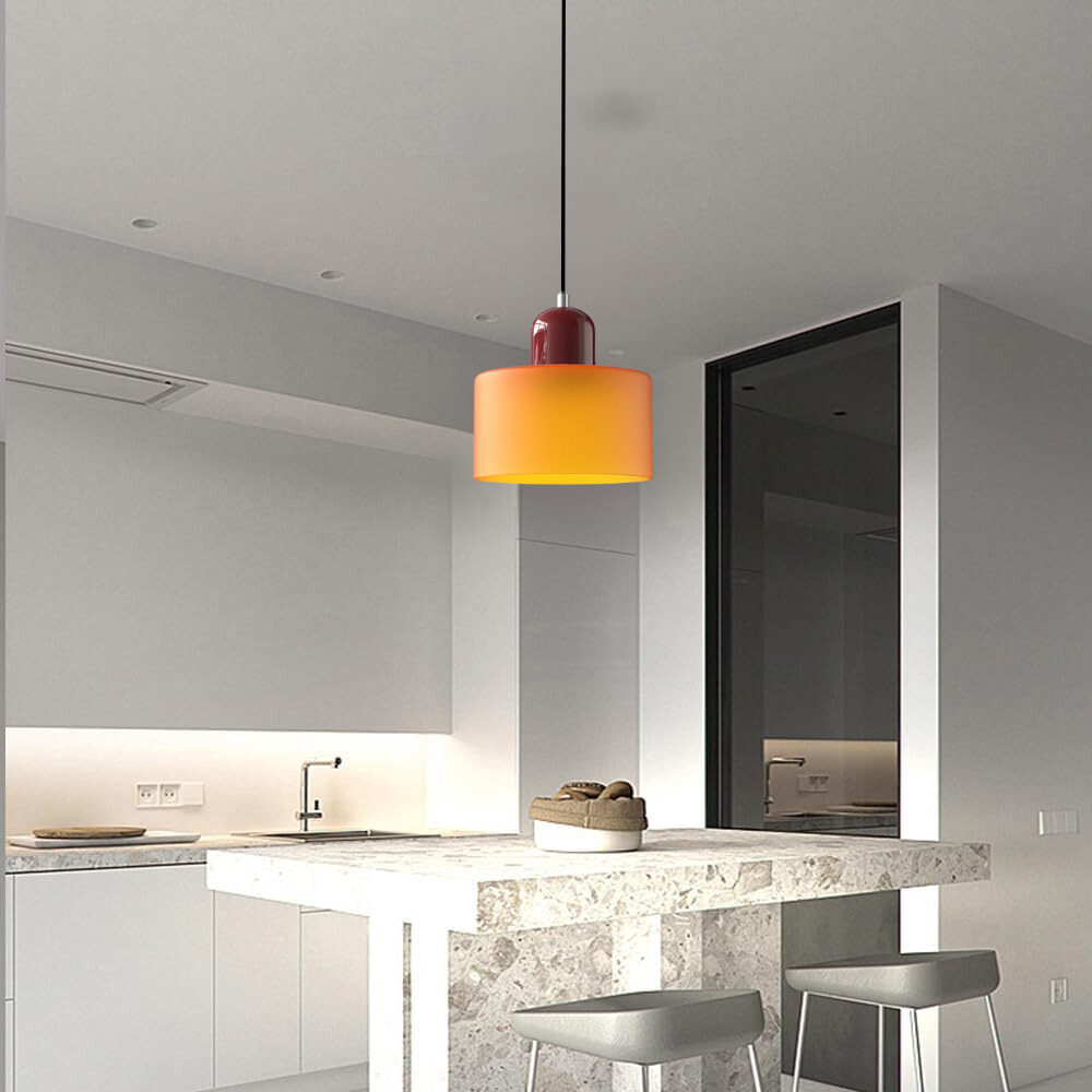 Lisslune | Glass Cylinder Pendant Light