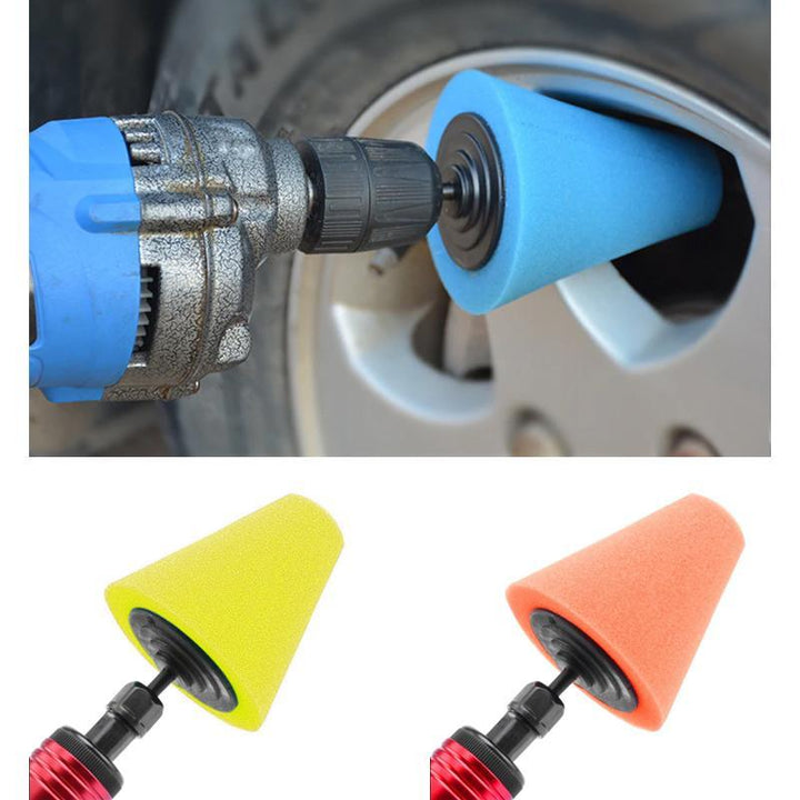 Lisslune | Car Wheel Hub Polishing Polishing Shaft Polishing Sponge Cone Metal Foam Pad