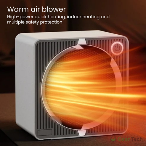 Lisslune | 500W Electric PTC Ceramic Heater | Rapid Heating, Energy Efficient & Safe for Indoor Use in Winter