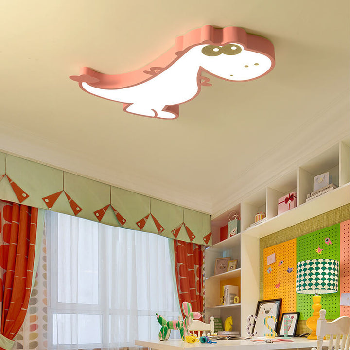 Lisslune | DinoBright LED Ceiling Light | Creative Dinosaur Design | Children's Room Lamp | Warm & White Light | Dimmable
