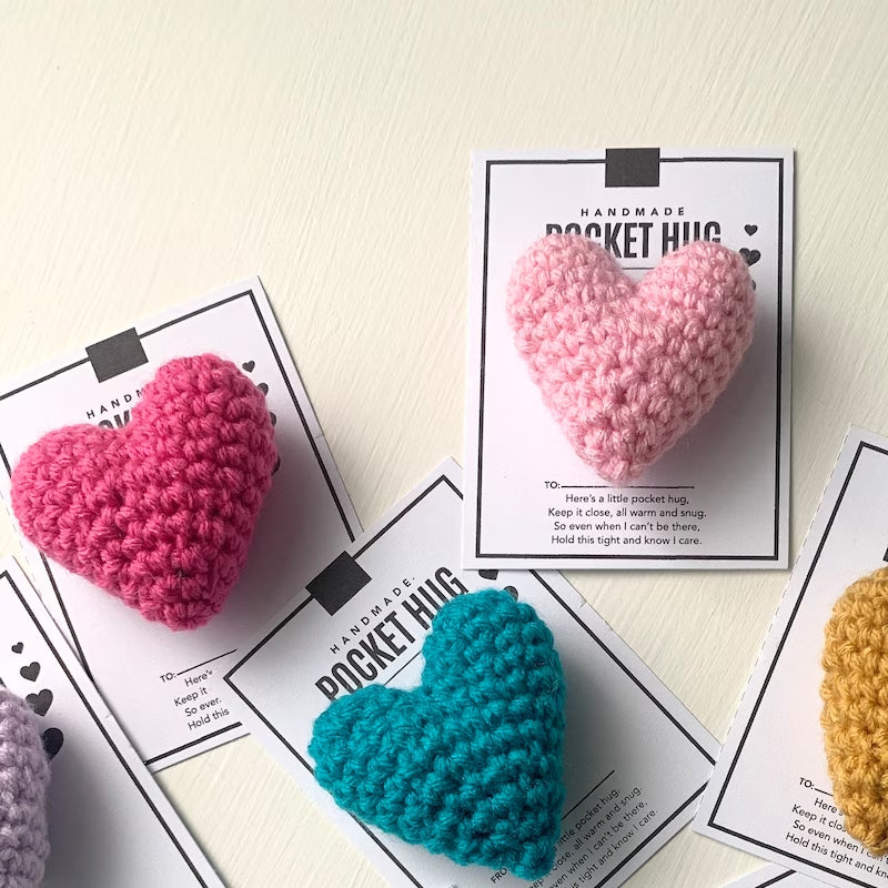Lisslune | Pocket Hug Crocheted Heart Small Gift