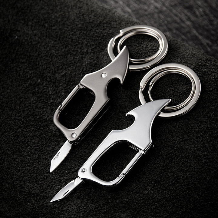 Lisslune | Multifunctional Bottle Opener with Pendant and Metal Double Ring Keychain