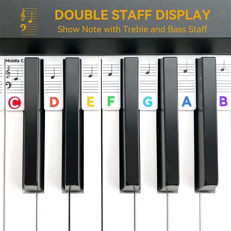 Lisslune | Removable Piano Keyboard Note Labels