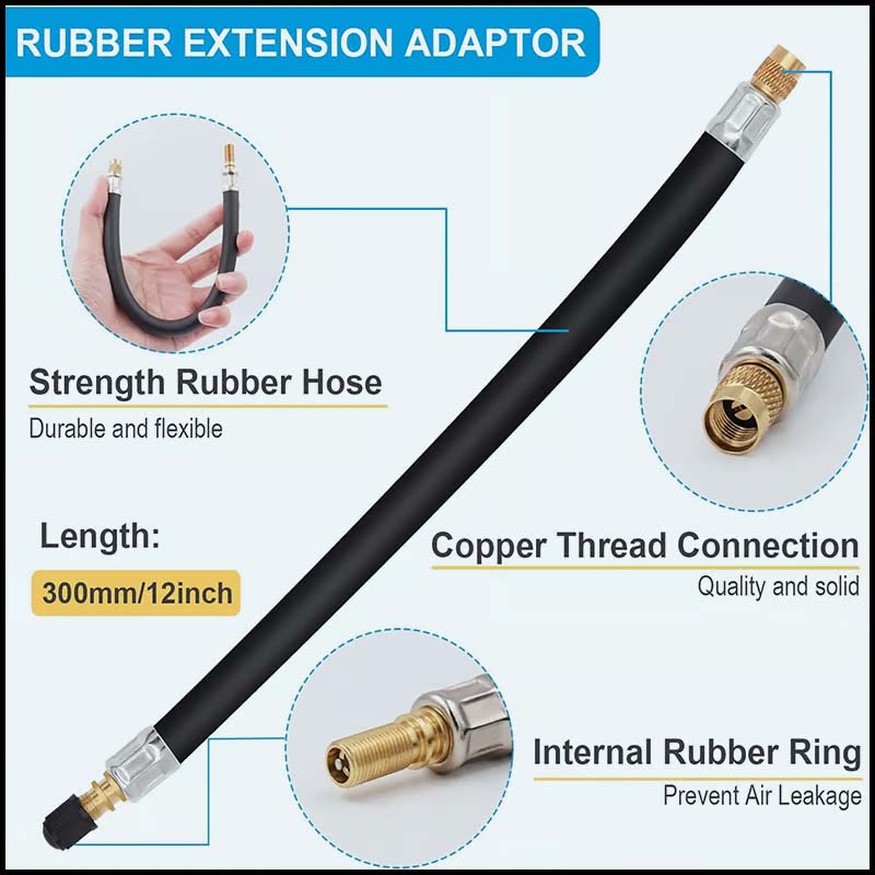 Lisslune | Universal flexible tire valve extensions