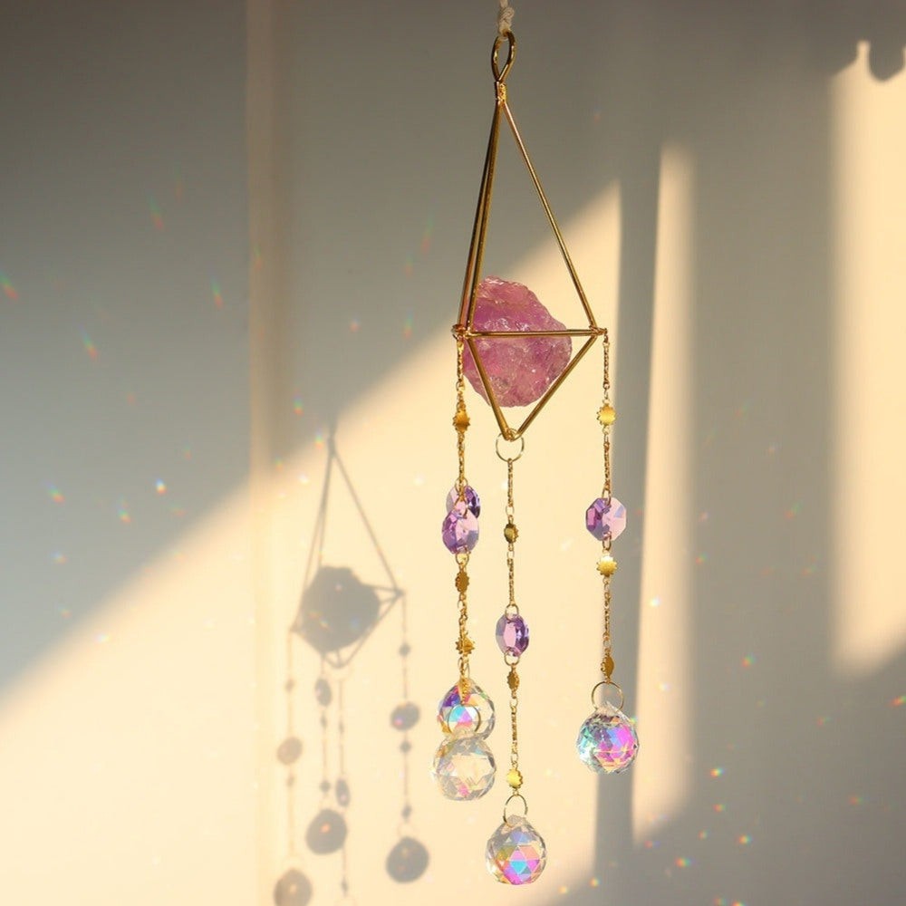 Lisslune | LumiChime Crystal Wind Chime | Harmonious Sounds | Garden & Home Decor | Sparkling Design