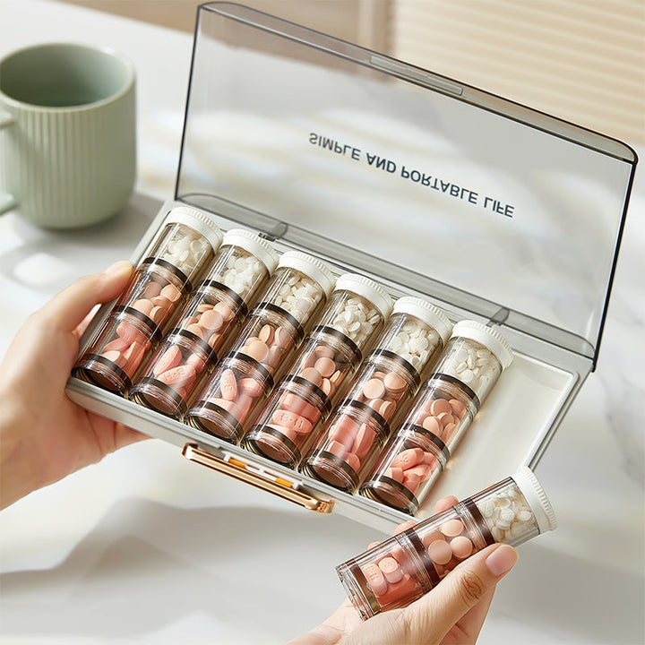 Lisslune | Portable weekly pillbox with large capacity