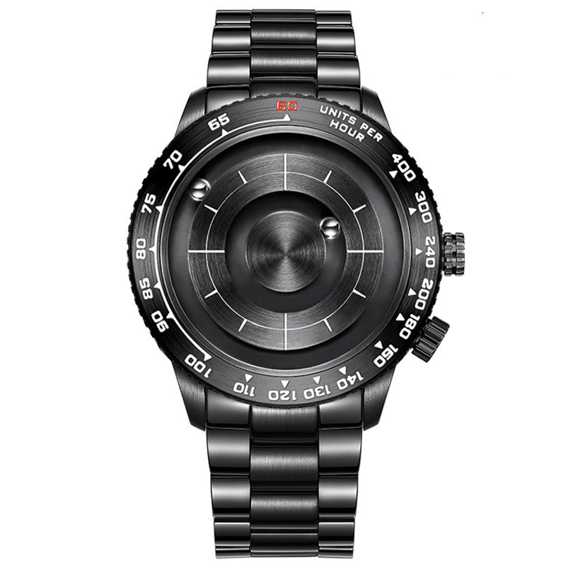 Lisslune | Cool Magnetic Levitation Men Watch, with No Mirror Design, Quartz Movement, Steel Strap & Waterproof